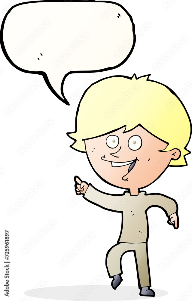 cartoon happy pointing man with speech bubble cartoon happy pointing man with speech bubble