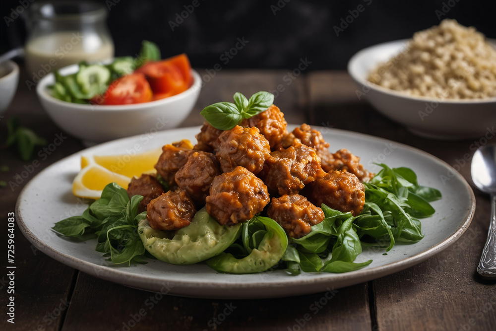 Healthy vegetarian appetizer asian style meal Healthy vegetarian appetizer asian style meal