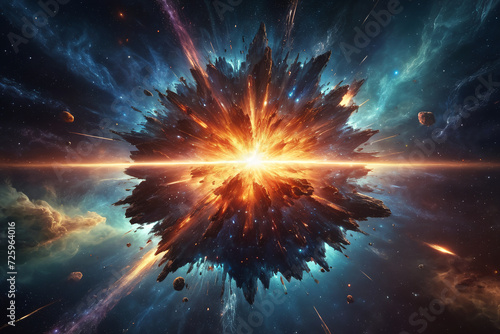 Huge supernova explosion in universe © Zsolt Biczó