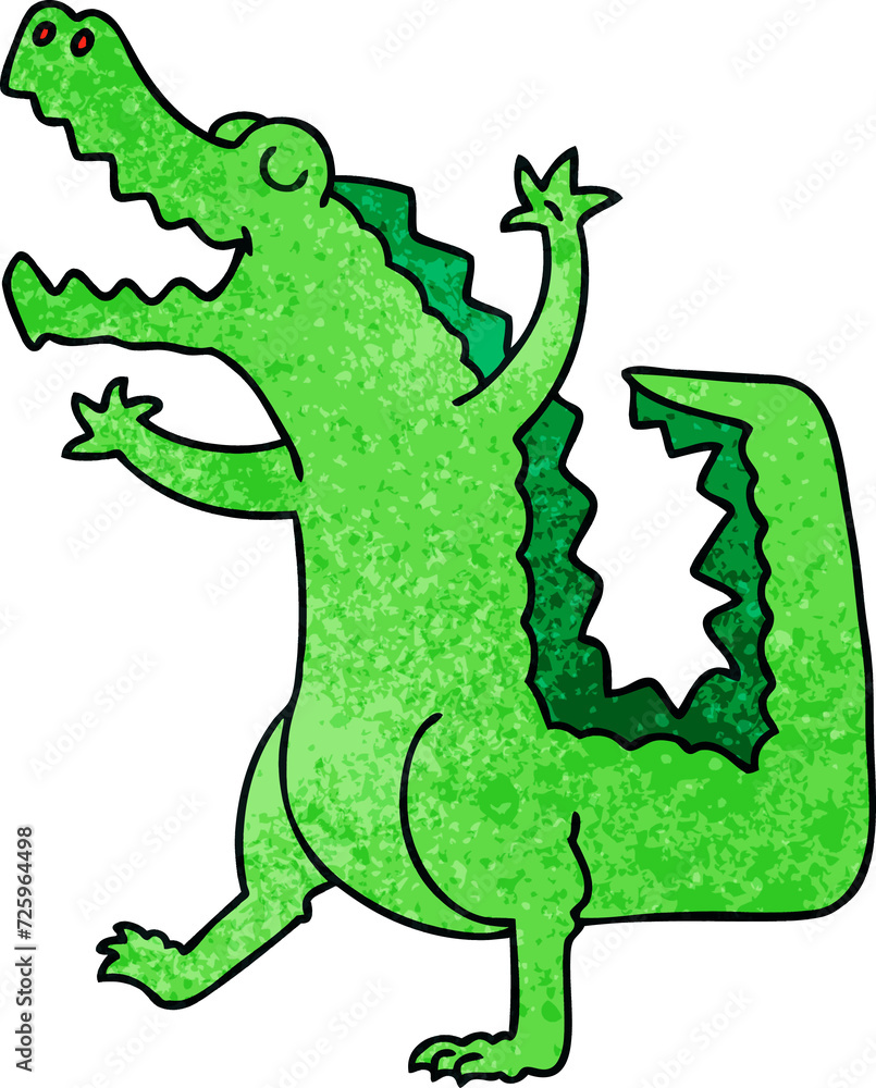 quirky hand drawn cartoon crocodile quirky hand drawn cartoon crocodile
