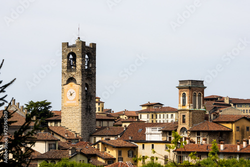 Città Alta a Bergamo, Italia