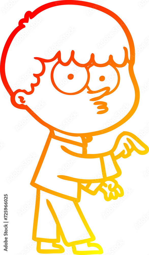 warm gradient line drawing cartoon curious boy warm gradient line drawing cartoon curious boy