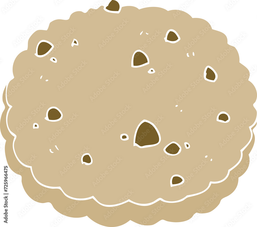 flat color style cartoon biscuit