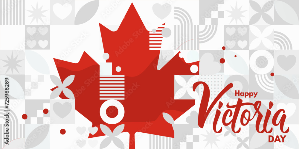 Happy Victoria Day, Canada. illustration, banner,