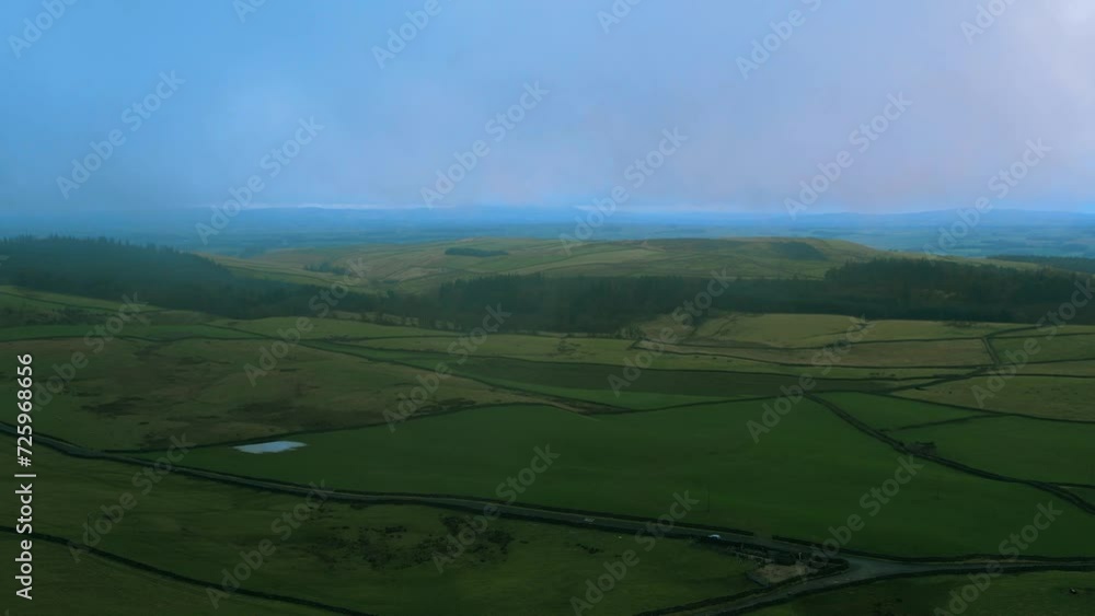 Cinematic aerial video of the mist over the hills in Yorkshire Dales P8 Cinematic aerial video of the mist over the hills in Yorkshire Dales P8
