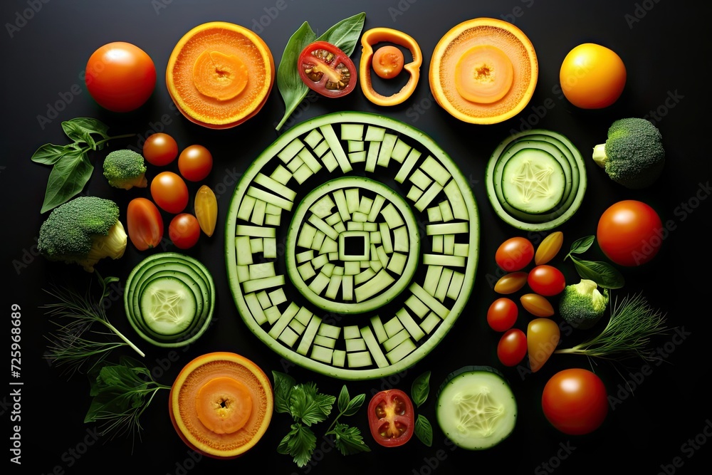 Geometric Splendor: Intriguing Vegetable Slices and Dissections