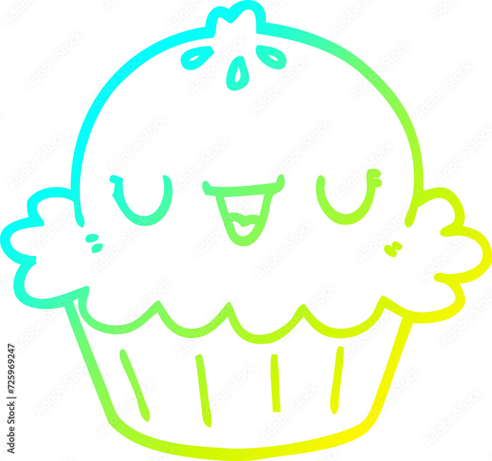 cold gradient line drawing cute cartoon pie cold gradient line drawing cute cartoon pie