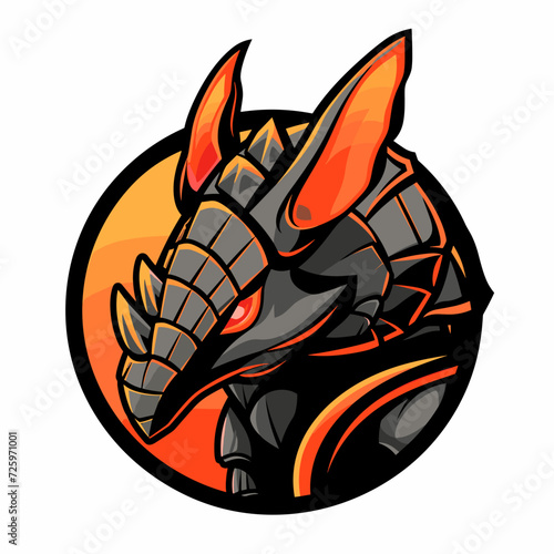 Esport vector logo armadillo, icon, sticker, head, symbol, ironclad, armor-clad, armour-clad