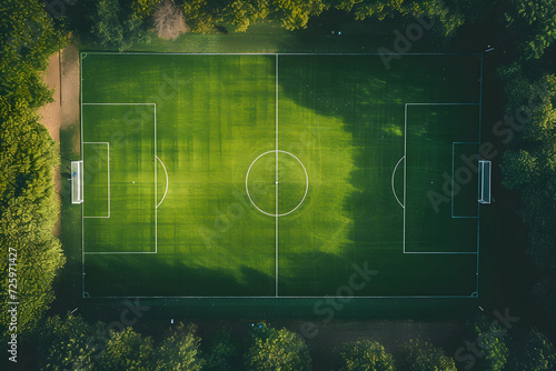 Aerial View of Soccer Field © Ilugram