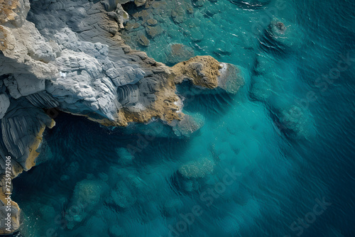 Aerial View of a Body of Water