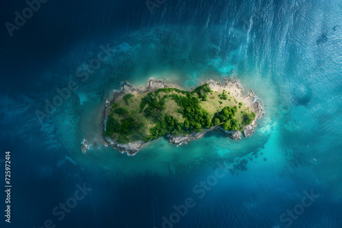 A Pristine Island Amidst Vast Ocean Waters