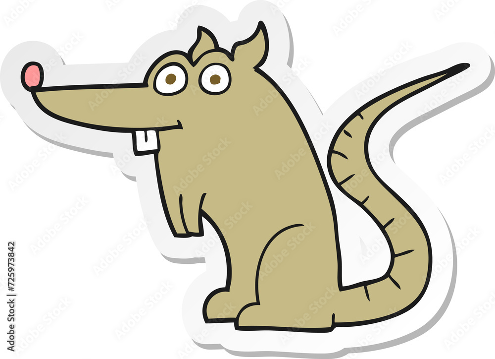 sticker of a cartoon rat sticker of a cartoon rat
