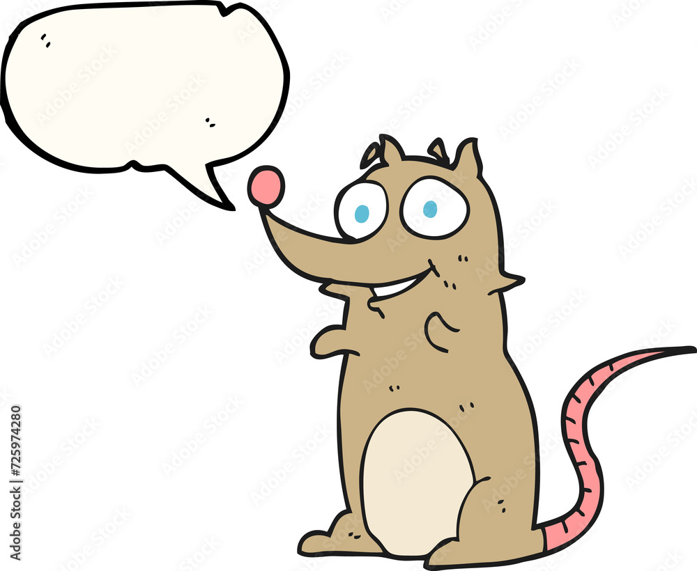 Fototapeta premium speech bubble cartoon mouse