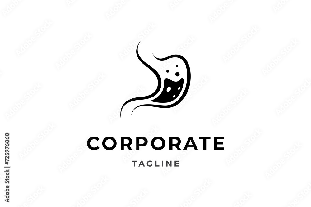 stomach logo icon flat vector design isolated stomach logo icon flat vector design isolated