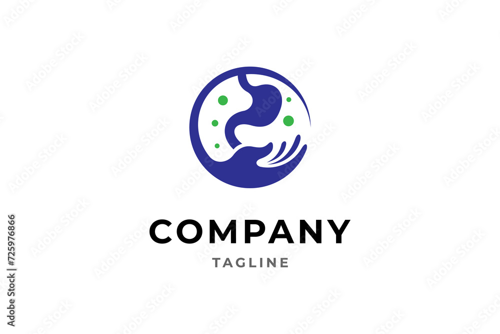 stomach care logo icon vector design isolated