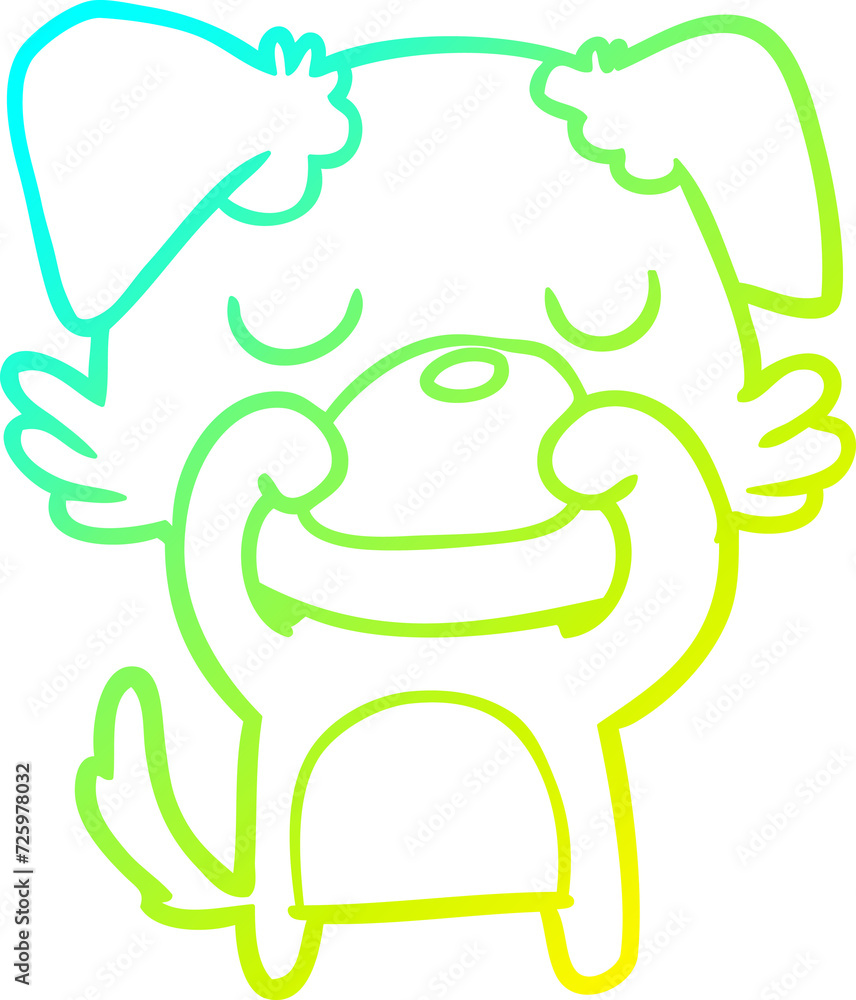 cold gradient line drawing cartoon dog cold gradient line drawing cartoon dog