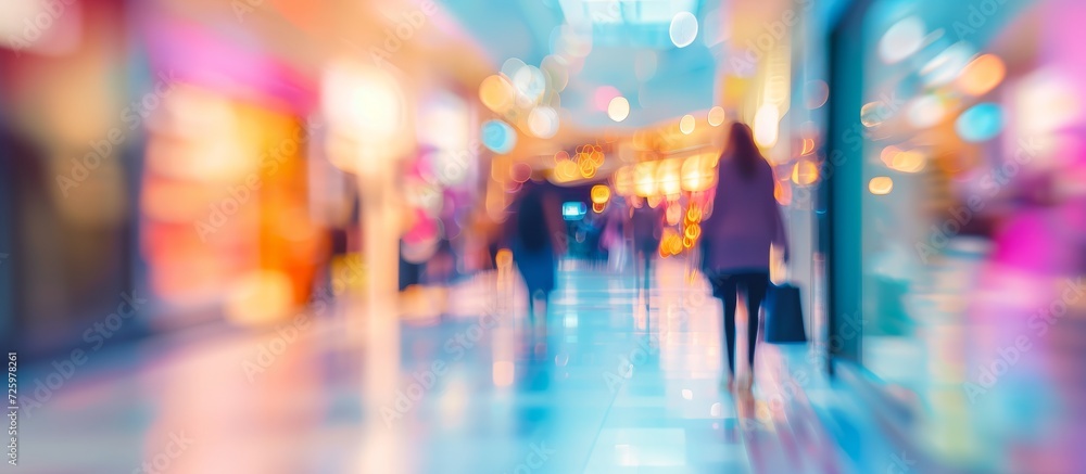 Colorful blurriness in shopping background
