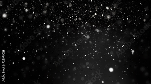 Snowflakes are falling against a black background, heavy snow , flying rain , overlay effect for compositions , isolated 