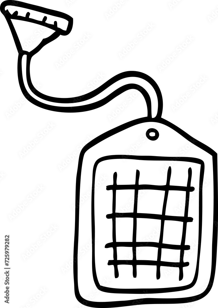 line drawing cartoon green tea string bag line drawing cartoon green tea string bag