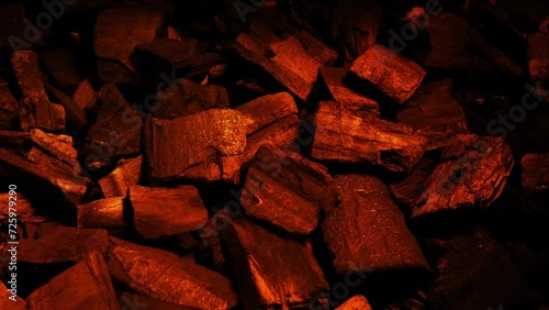Coal Pile In Firelight Moving Shot
 photo