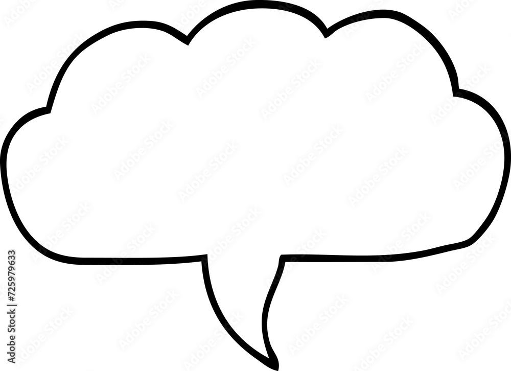 line drawing cartoon cloud speech bubble line drawing cartoon cloud speech bubble
