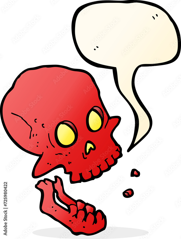 cartoon laughing skull with speech bubble cartoon laughing skull with speech bubble