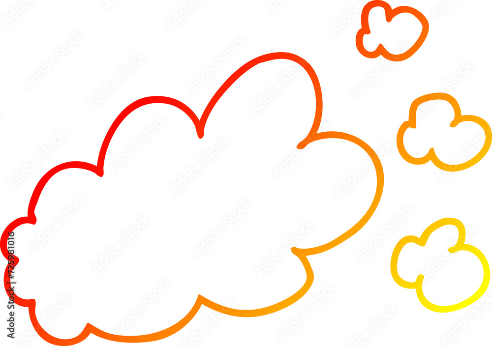 warm gradient line drawing cartoon puff of smoke warm gradient line drawing cartoon puff of smoke