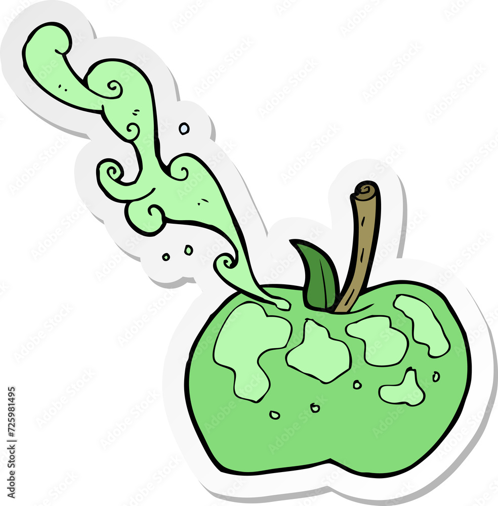 Naklejka premium sticker of a cartoon apple
