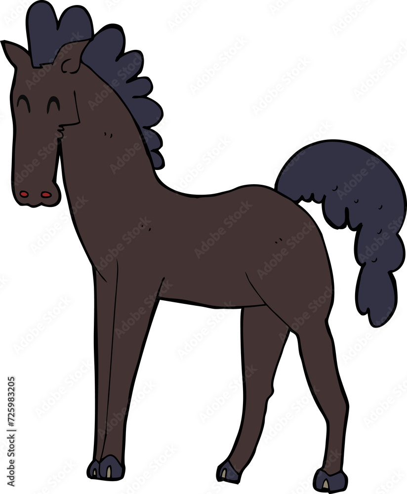 Obraz premium cartoon horse