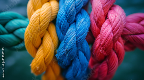 Close Up of a Multi Colored Rope