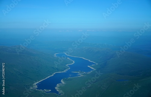 Aerial photo of loch