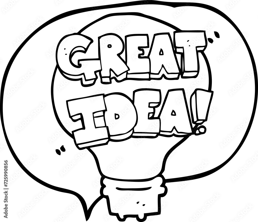 speech bubble cartoon great idea light bulb symbol speech bubble cartoon great idea light bulb symbol