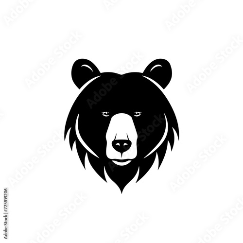 Bear Head Logo Monochrome Design Style