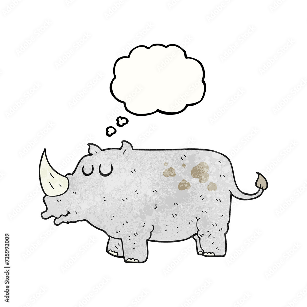 thought bubble textured cartoon rhino thought bubble textured cartoon rhino