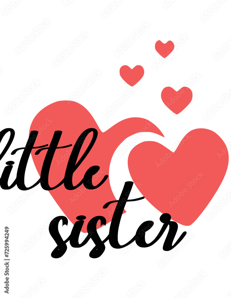 Little Sister SVG Vector, Baby Clothing SVG Vector