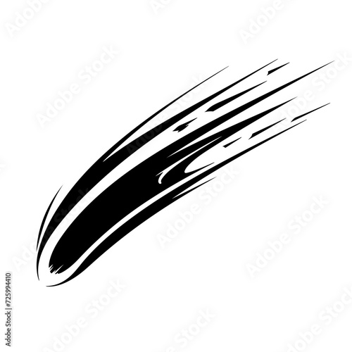 Comet Swoosh Logo Monochrome Design Style
