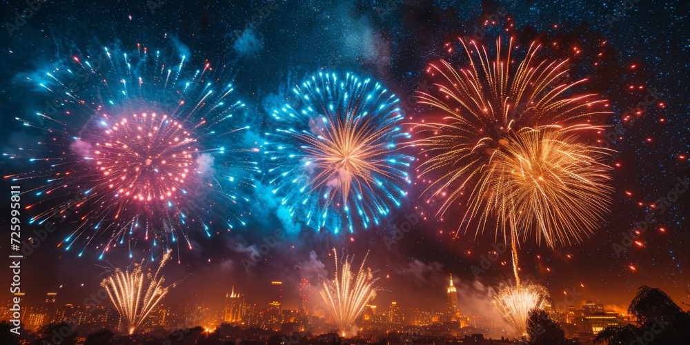 Fototapeta premium 4th of July fireworks