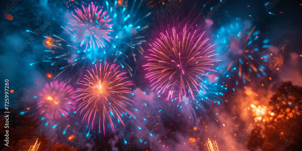 Fototapeta premium 4th of July fireworks