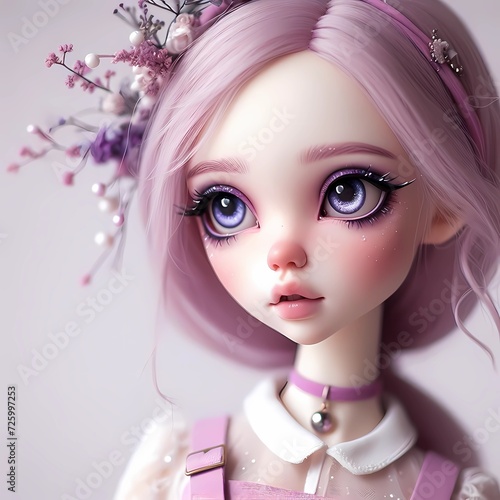 LILAC PORCELAIN DOLL photo