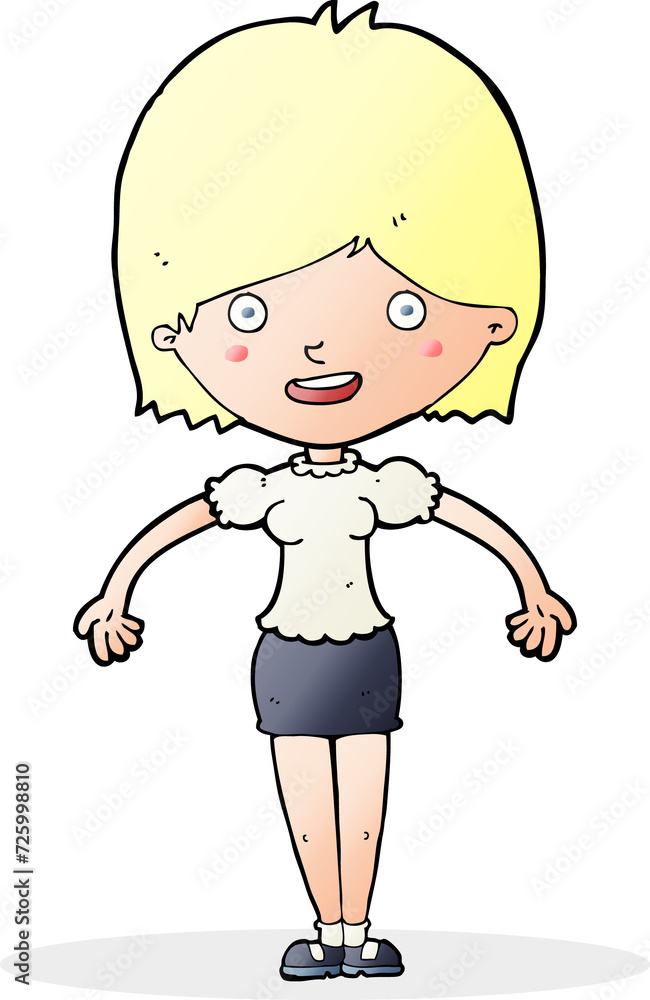 cartoon happy woman cartoon happy woman