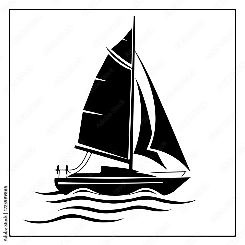 Nautical Logo Monochrome Design Style