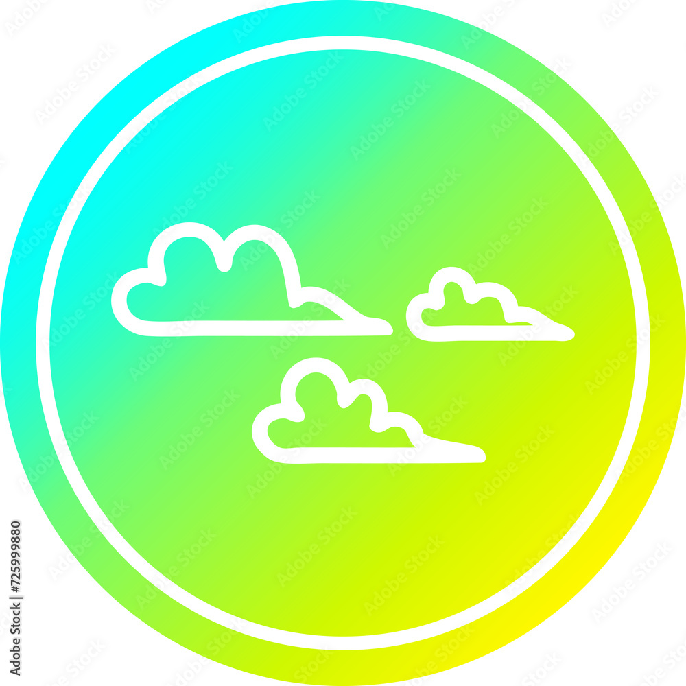 weather cloud circular in cold gradient spectrum weather cloud circular in cold gradient spectrum