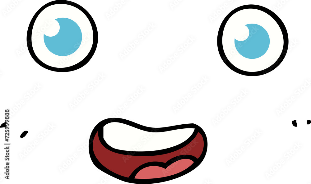 Obraz premium cartoon staring face