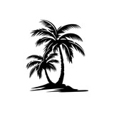 Palm Logo Monochrome Design Style