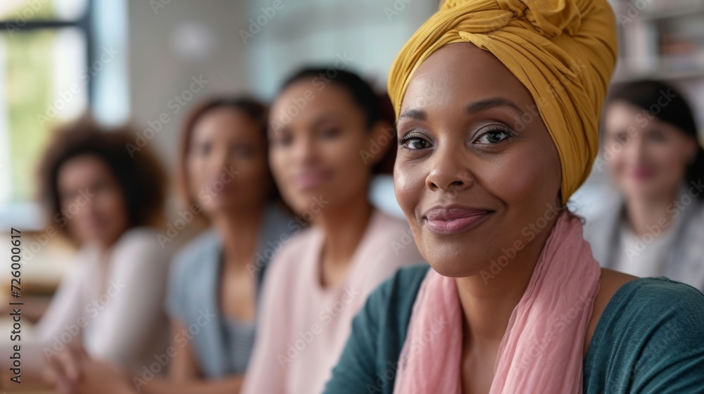 Woman determined to face cancer with resilience generative ai Woman determined to face cancer with resilience generative ai