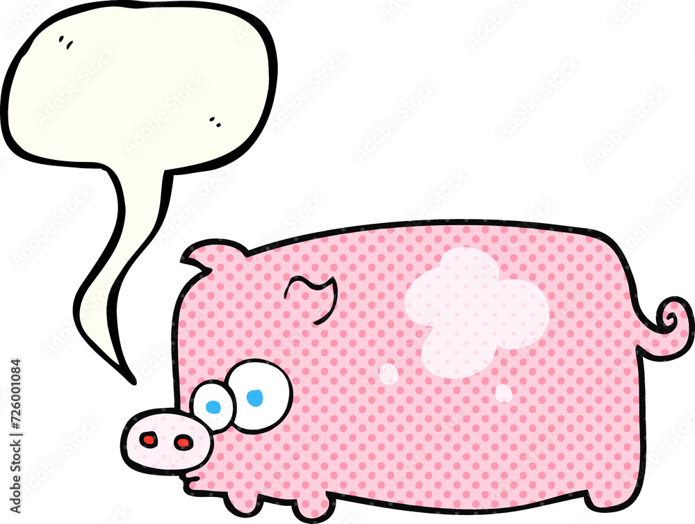 comic book speech bubble cartoon pig comic book speech bubble cartoon pig