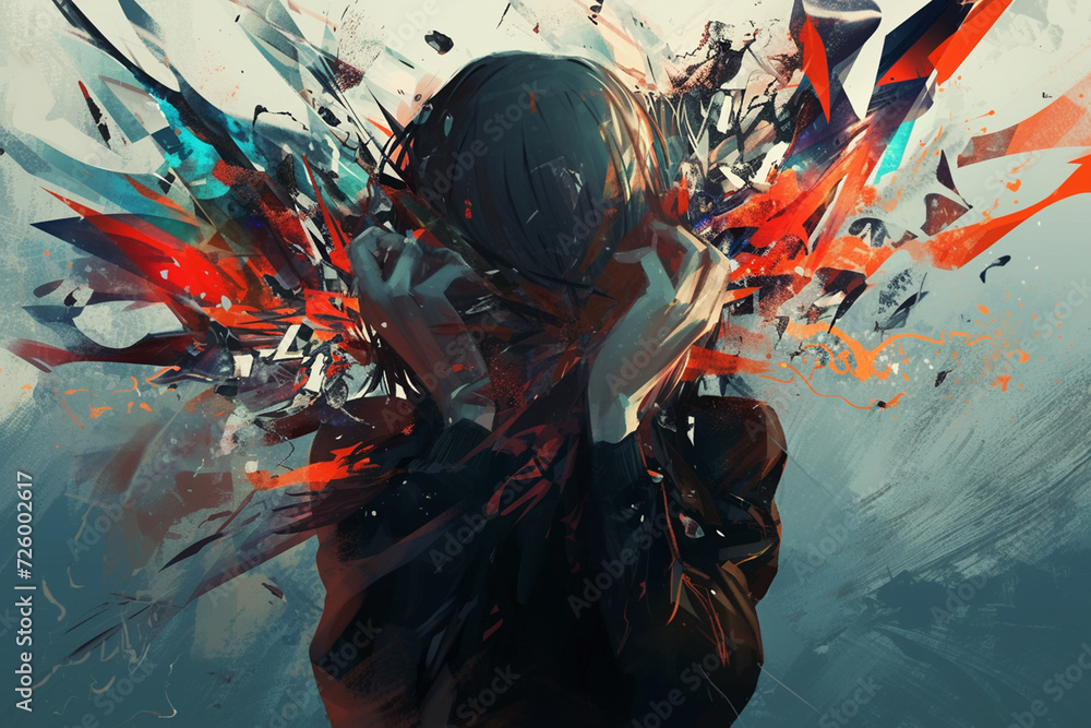 Fototapeta premium Anxiety depression in todays world