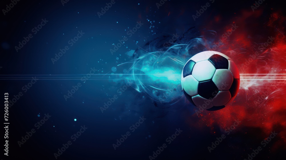 football ball with sport background design for banner with copy space