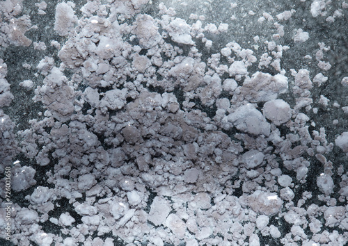 Quadro su tela Silver chloride (AgCl) darkened from light, the product of the reaction of silver nitrate with sodium chloride, decanted and dried