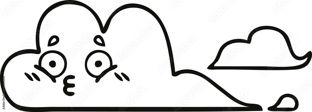 line drawing cartoon white cloud line drawing cartoon white cloud